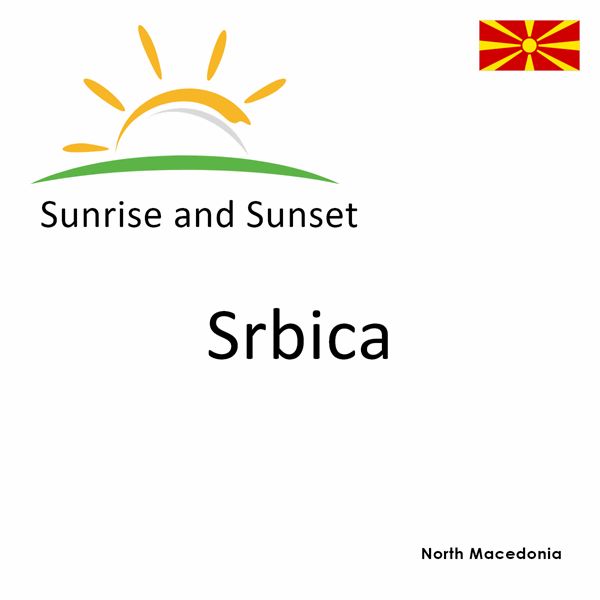 Sunrise and sunset times for Srbica, North Macedonia