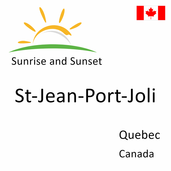 Sunrise and sunset times for St-Jean-Port-Joli, Quebec, Canada