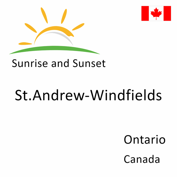 Sunrise and sunset times for St.Andrew-Windfields, Ontario, Canada