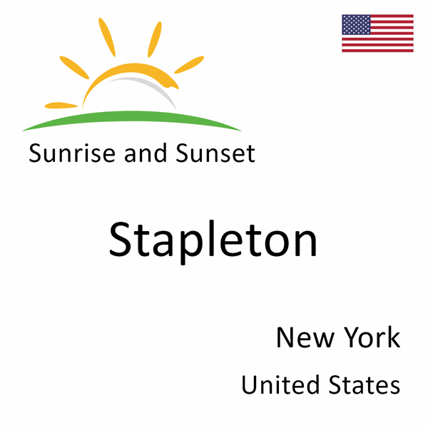 Sunrise and sunset times for Stapleton, New York, United States