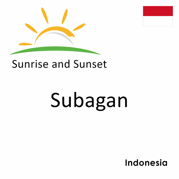 Sunrise and sunset times for Subagan, Indonesia