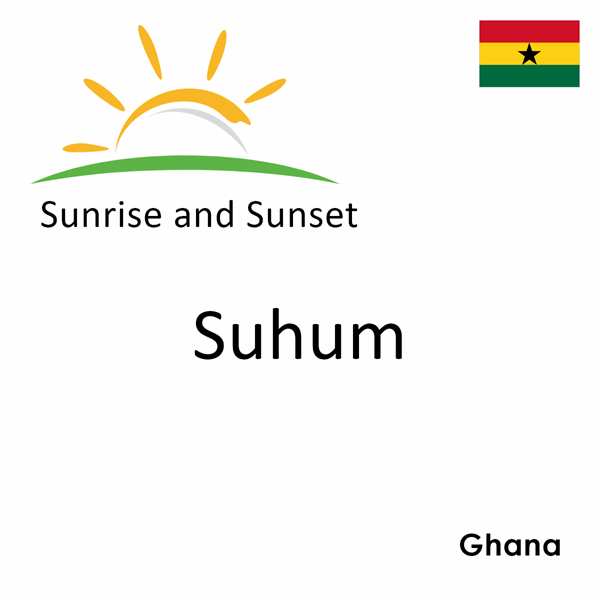 Sunrise and sunset times for Suhum, Ghana