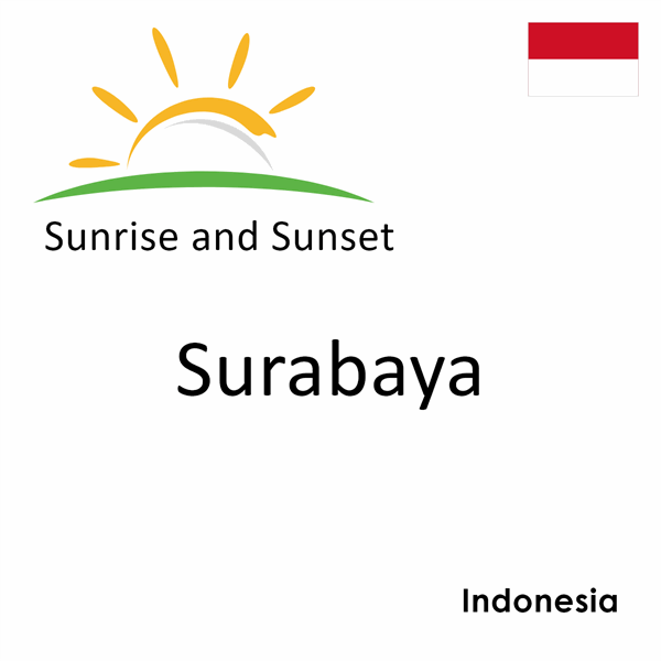 Sunrise and sunset times for Surabaya, Indonesia