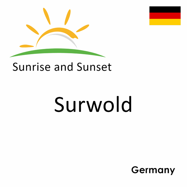 Sunrise and sunset times for Surwold, Germany