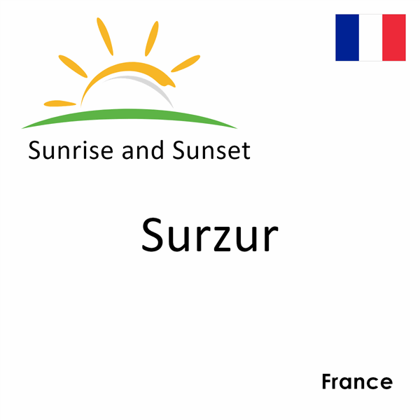 Sunrise and sunset times for Surzur, France