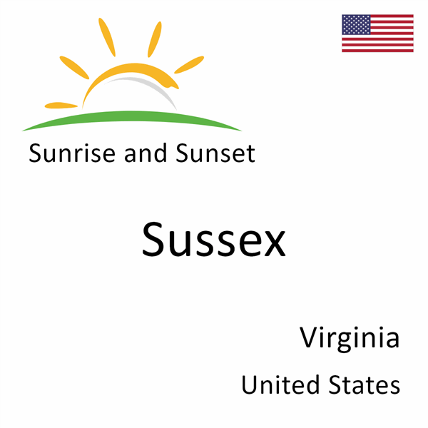 Sunrise and sunset times for Sussex, Virginia, United States