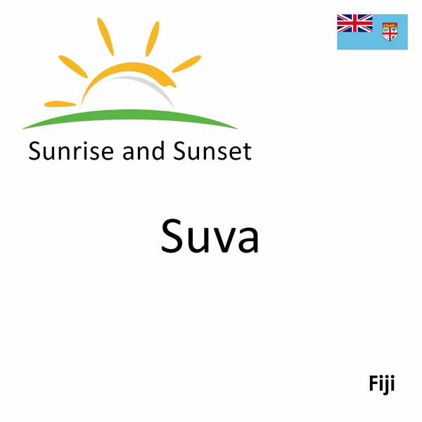 Sunrise and sunset times for Suva, Fiji