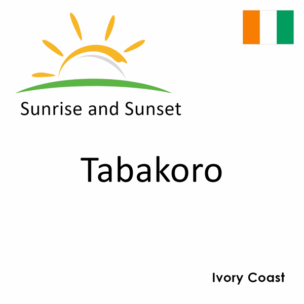 Sunrise and sunset times for Tabakoro, Ivory Coast