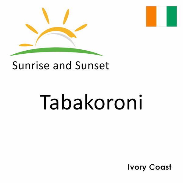 Sunrise and sunset times for Tabakoroni, Ivory Coast