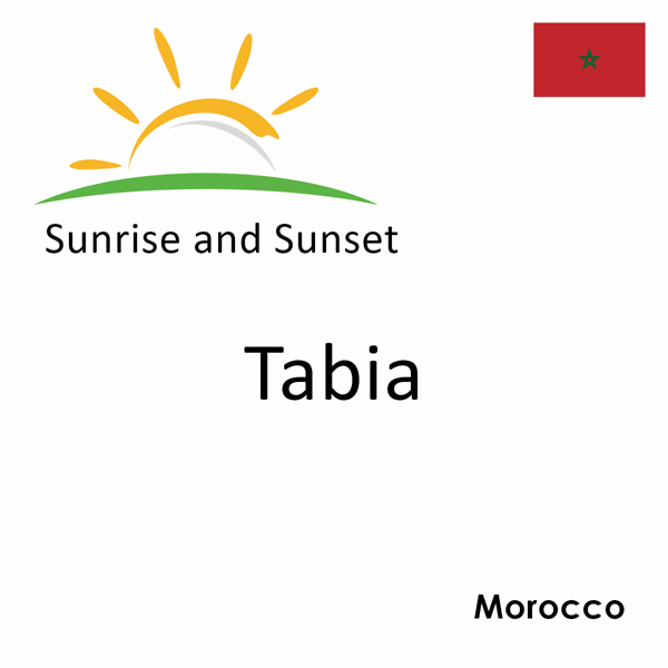 Sunrise and sunset times for Tabia, Morocco