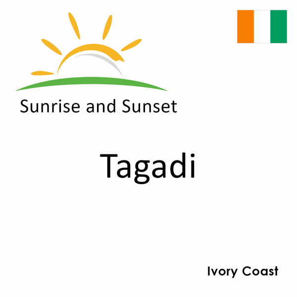 Sunrise and sunset times for Tagadi, Ivory Coast