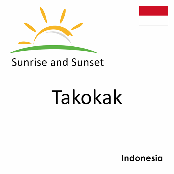 Sunrise and sunset times for Takokak, Indonesia