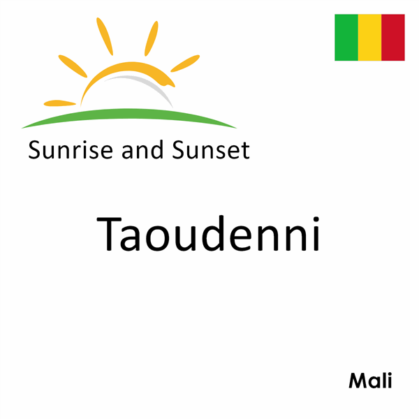 Sunrise and sunset times for Taoudenni, Mali