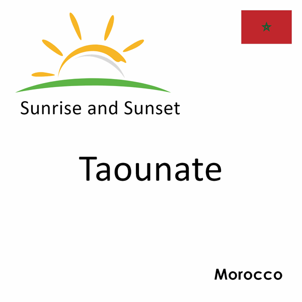 Sunrise and sunset times for Taounate, Morocco