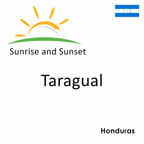 Sunrise and sunset times for Taragual, Honduras