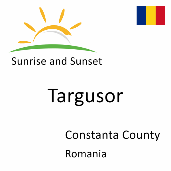 Sunrise and sunset times for Targusor, Constanta County, Romania