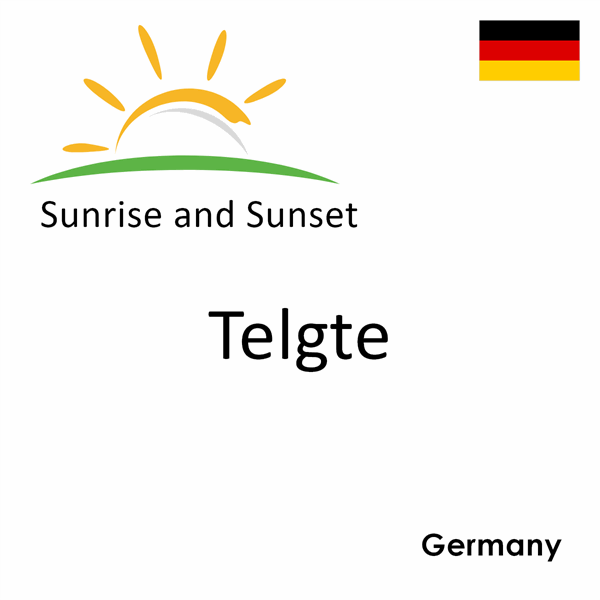 Sunrise and sunset times for Telgte, Germany