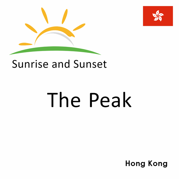 Sunrise and sunset times for The Peak, Hong Kong