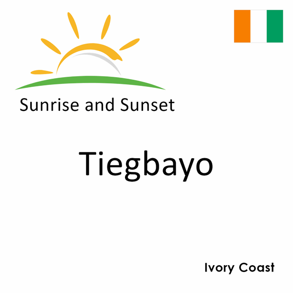 Sunrise and sunset times for Tiegbayo, Ivory Coast