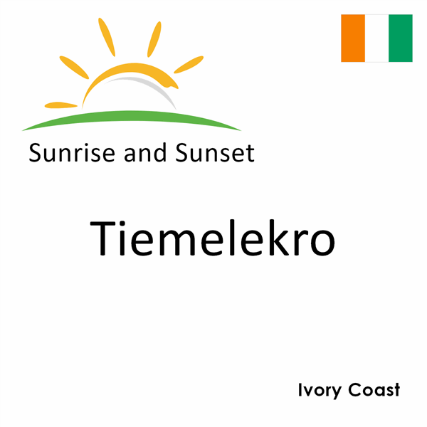 Sunrise and sunset times for Tiemelekro, Ivory Coast