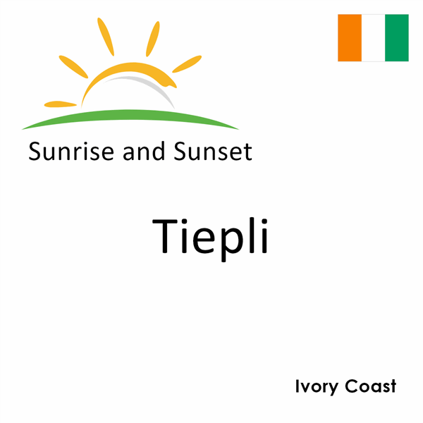 Sunrise and sunset times for Tiepli, Ivory Coast