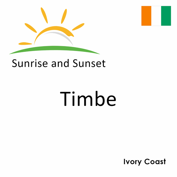 Sunrise and sunset times for Timbe, Ivory Coast