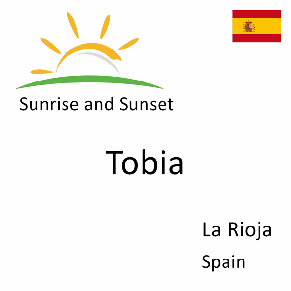 Sunrise and sunset times for Tobia, La Rioja, Spain