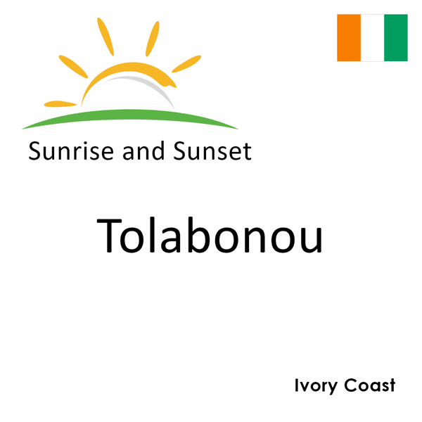 Sunrise and sunset times for Tolabonou, Ivory Coast