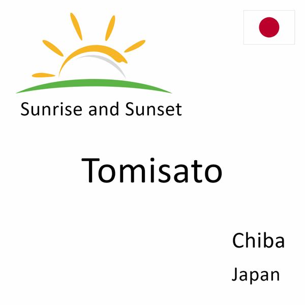 Sunrise and sunset times for Tomisato, Chiba, Japan