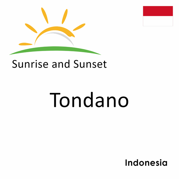 Sunrise and sunset times for Tondano, Indonesia