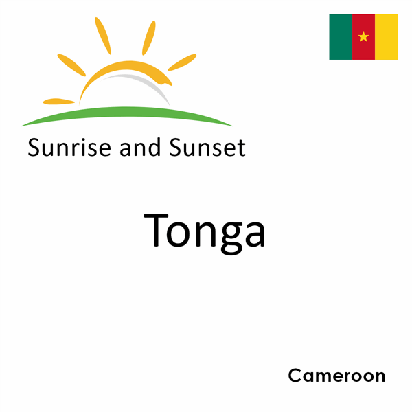 Sunrise and sunset times for Tonga, Cameroon