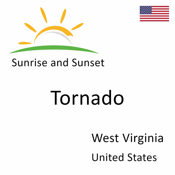 Sunrise and sunset times for Tornado, West Virginia, United States