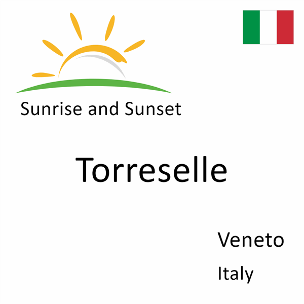 Sunrise and sunset times for Torreselle, Veneto, Italy