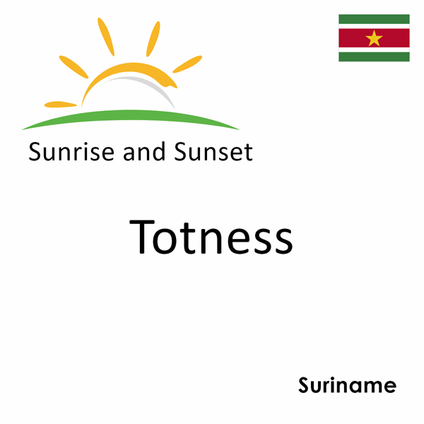 Sunrise and sunset times for Totness, Suriname