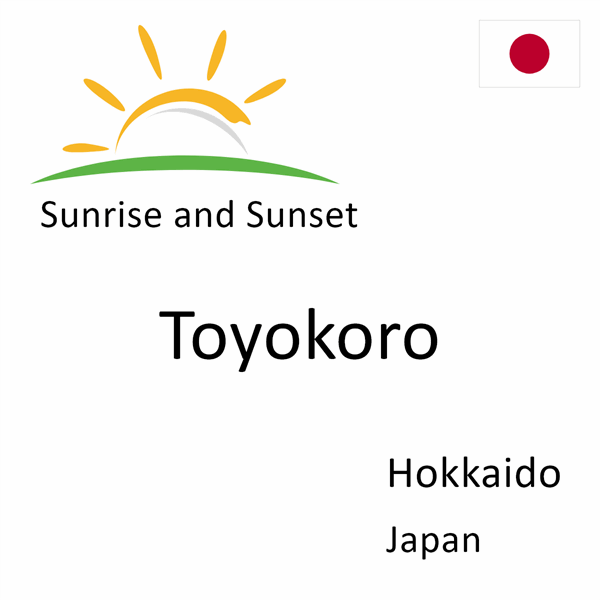 Sunrise and sunset times for Toyokoro, Hokkaido, Japan