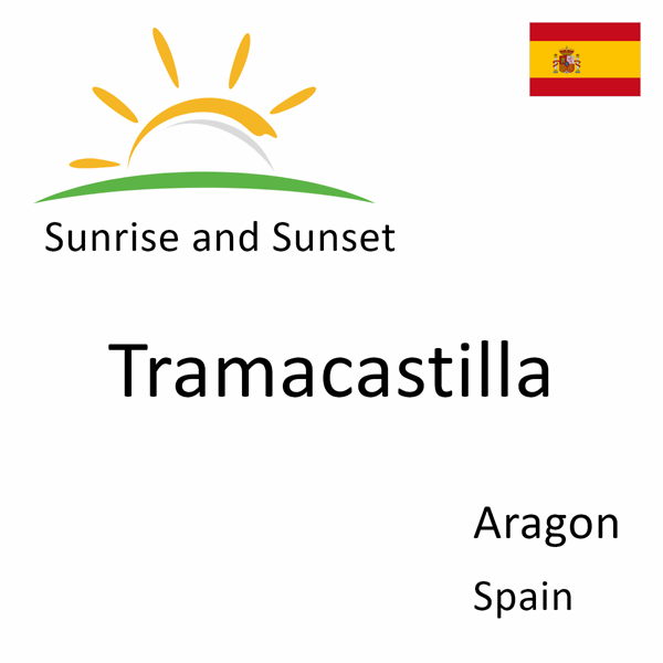 Sunrise and sunset times for Tramacastilla, Aragon, Spain