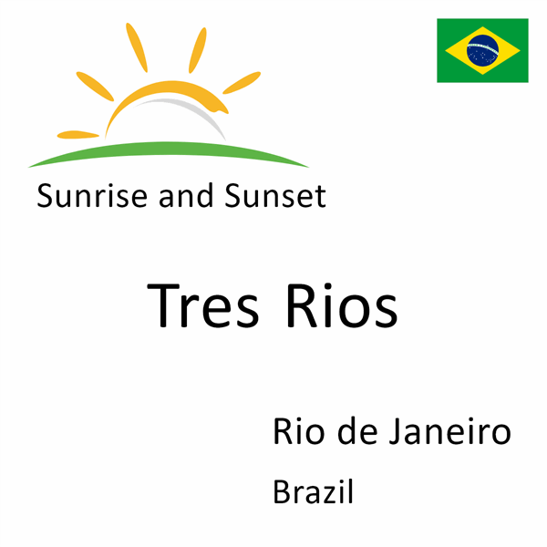 Sunrise and sunset times for Tres Rios, Rio de Janeiro, Brazil