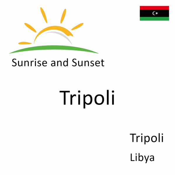 Sunrise and sunset times for Tripoli, Tripoli, Libya