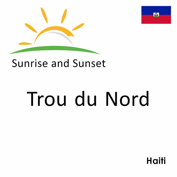 Sunrise and sunset times for Trou du Nord, Haiti