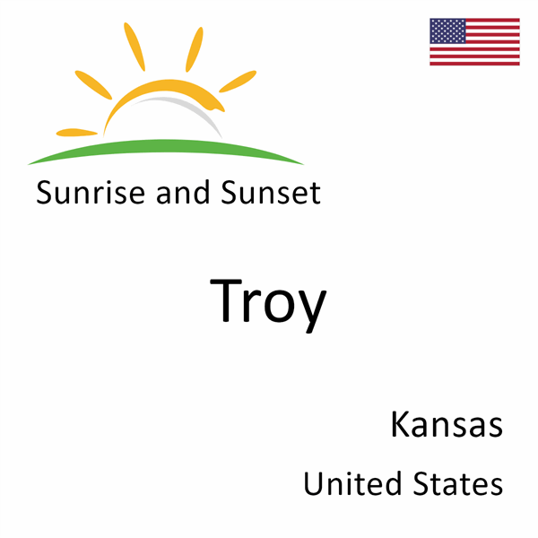 Sunrise and sunset times for Troy, Kansas, United States