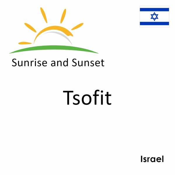 Sunrise and sunset times for Tsofit, Israel