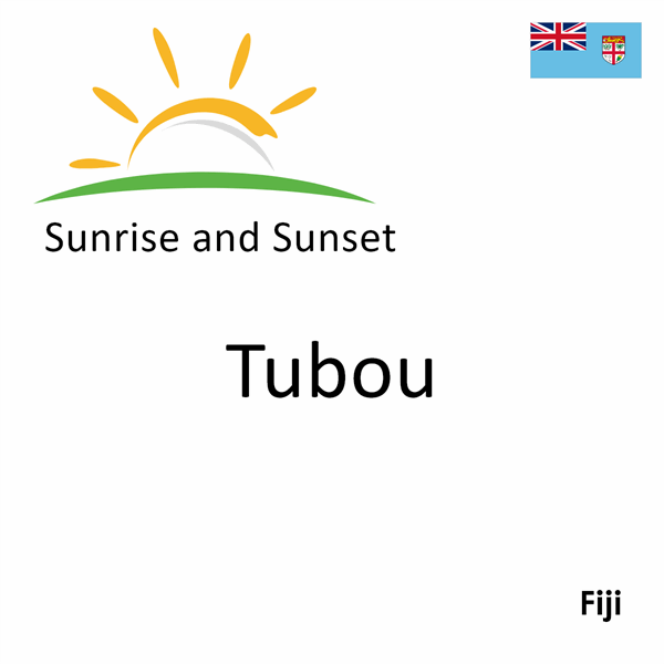 Sunrise and sunset times for Tubou, Fiji