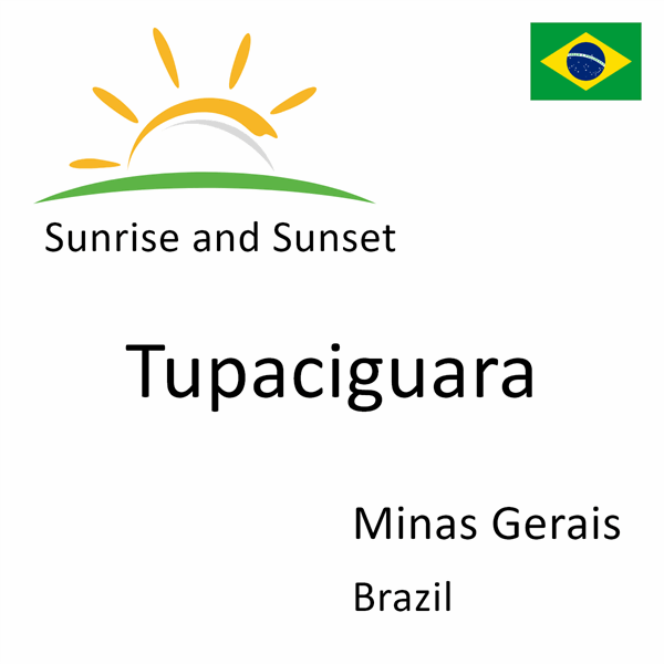 Sunrise and sunset times for Tupaciguara, Minas Gerais, Brazil