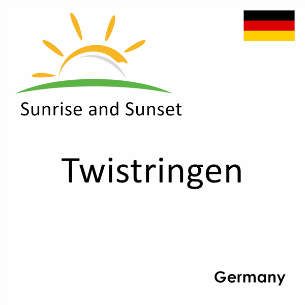 Sunrise and sunset times for Twistringen, Germany