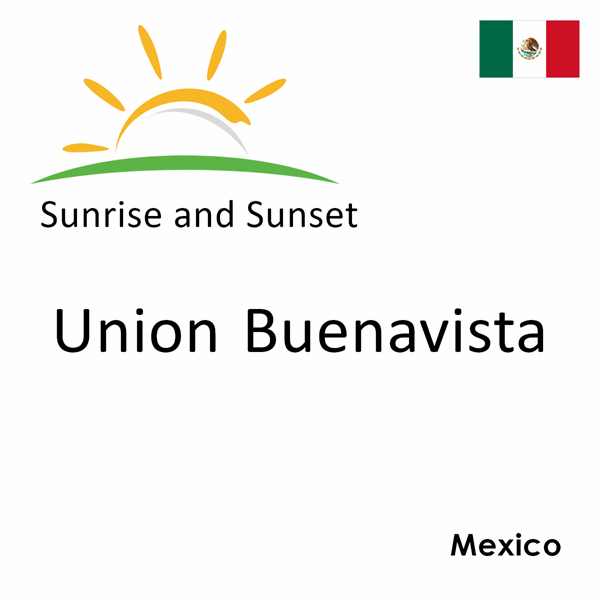 Sunrise and sunset times for Union Buenavista, Mexico