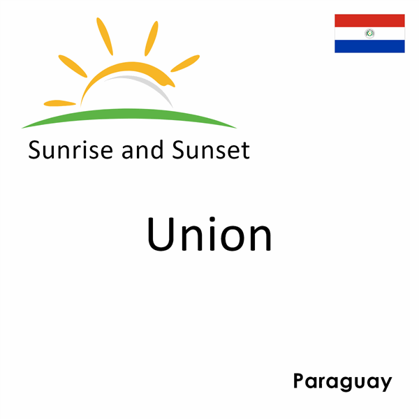 Sunrise and sunset times for Union, Paraguay