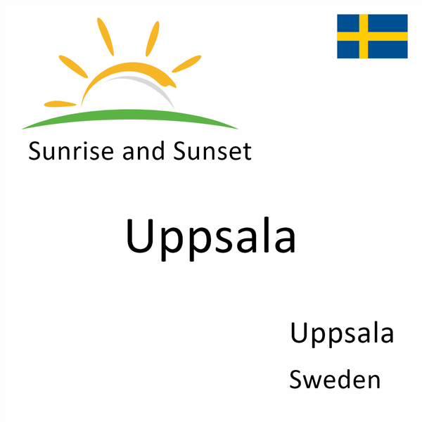 Sunrise and sunset times for Uppsala, Uppsala, Sweden