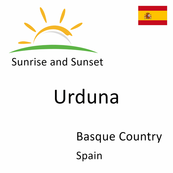 Sunrise and sunset times for Urduna, Basque Country, Spain