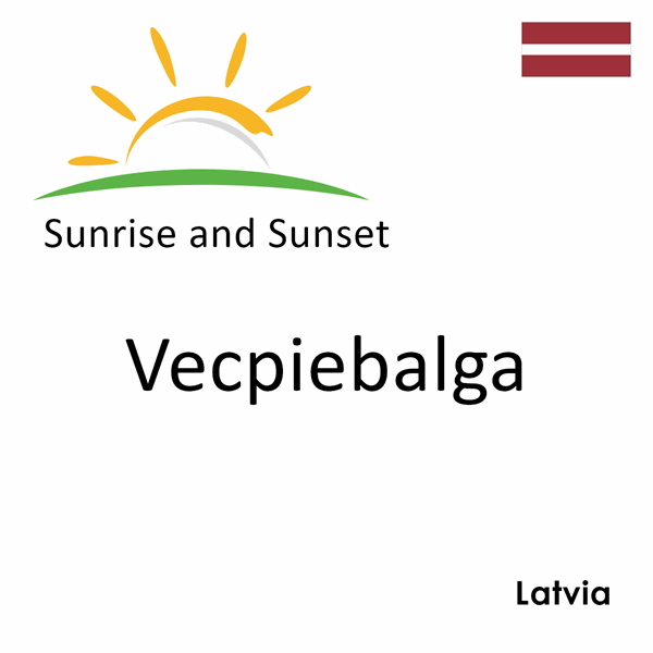 Sunrise and sunset times for Vecpiebalga, Latvia