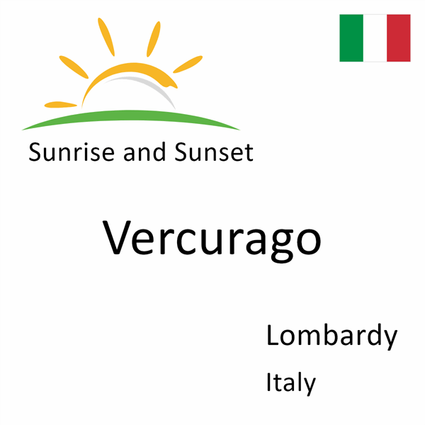 Sunrise and sunset times for Vercurago, Lombardy, Italy